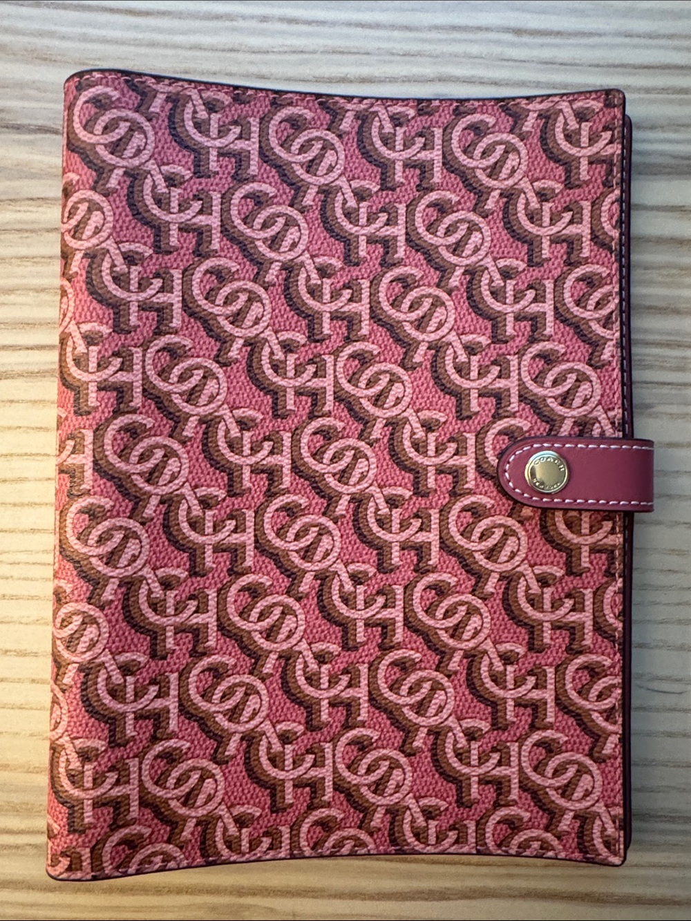 Limited Edition Coach Pink Signature Canvas Notebook Cover
